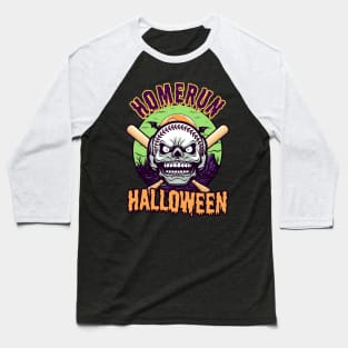 Baseball Halloween Shirt | Homerun Baseball Skull Baseball T-Shirt